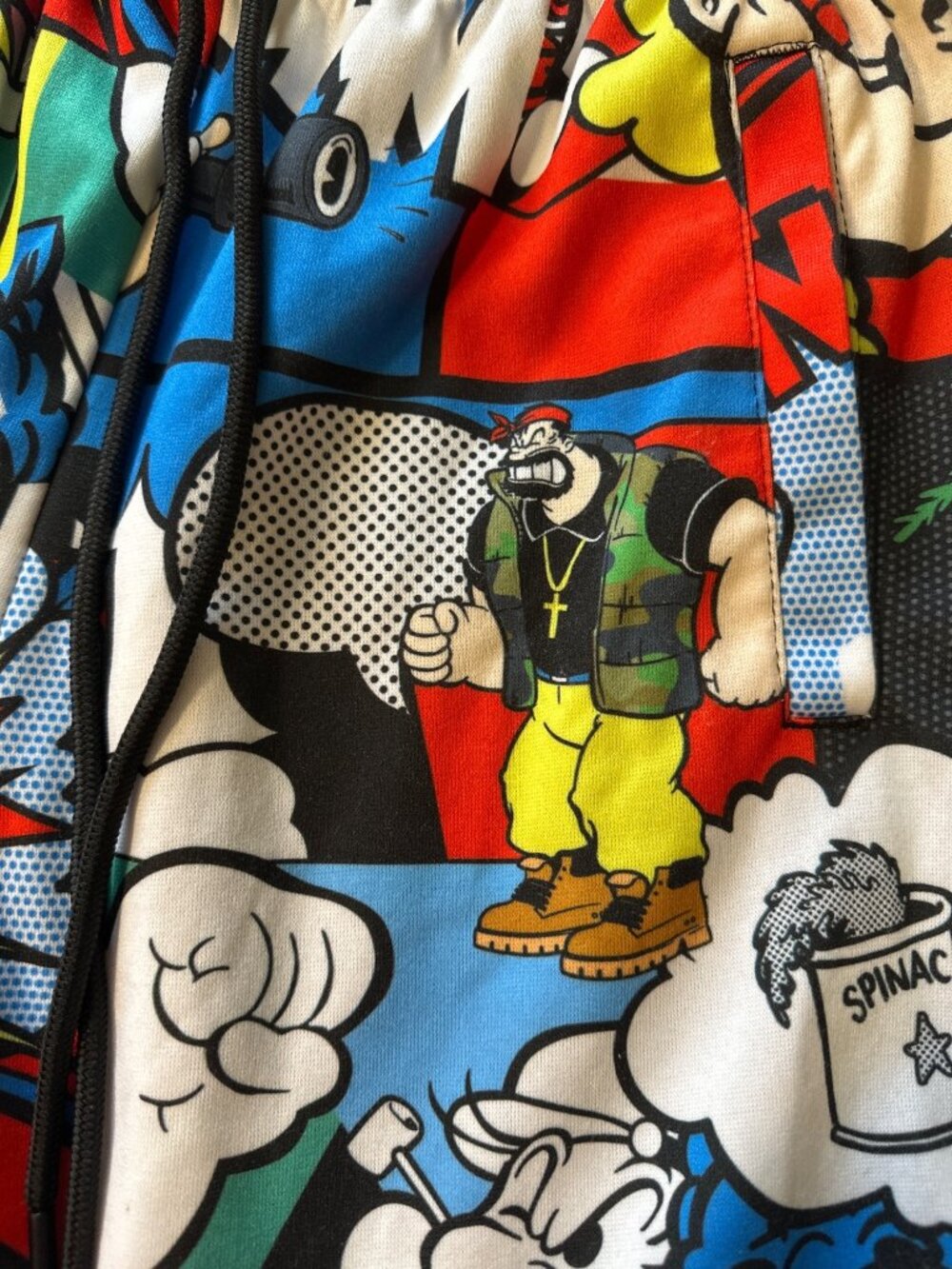 Reason Mens Popeye Graphic Shorts Comic Pop Art Design S - Picture 5 of 5